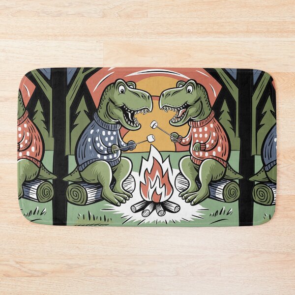 Item preview, Funny T-rex Dinosaurs Roasting Marshmallows Camping designed and sold by Nature's Fancy.
