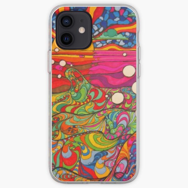 Psychedelic Trippy Hippy Colorful Illustration iPhone Soft Case