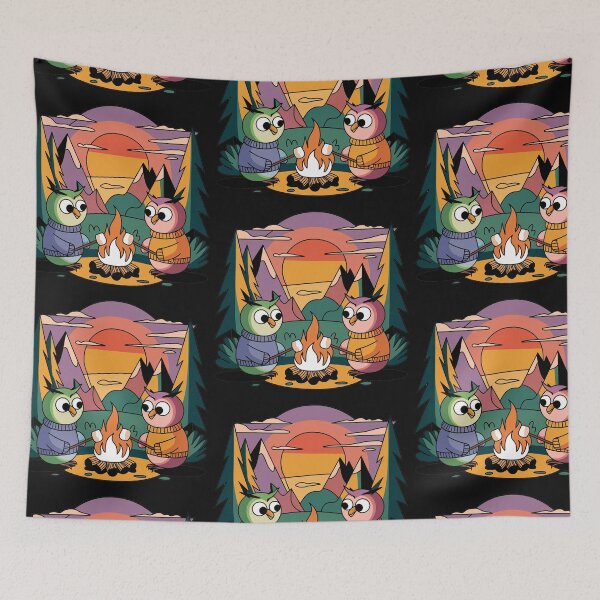 Item preview, Funny Owls Roasting Marshmallows Camping designed and sold by Nature's Fancy.