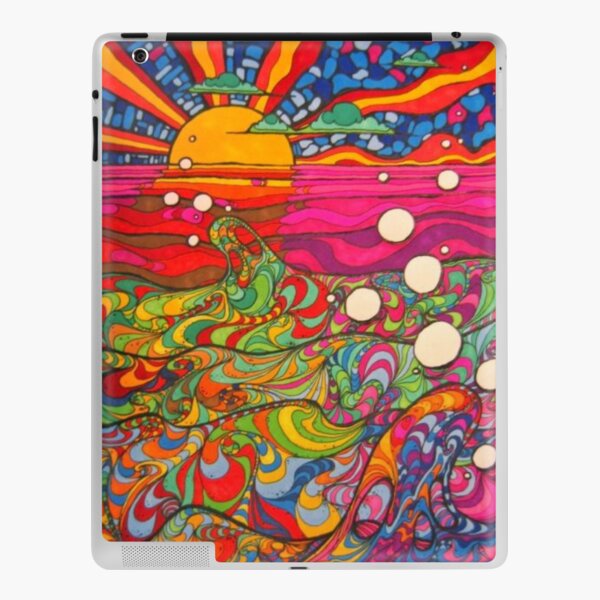 Psychedelic Trippy Hippy Colorful Illustration iPad Skin