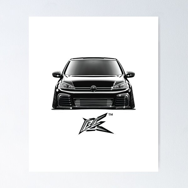 popular german midsize hatchback mk6 black Poster