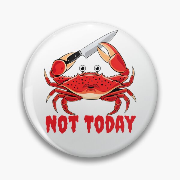 Item preview, Knife Crab: Not Today, Red Crustacean Ready for Battle designed and sold by swiftbinaries.