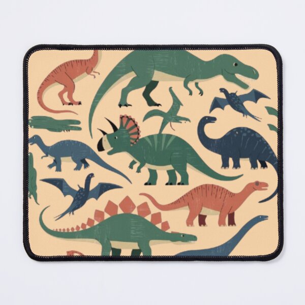 Item preview, Various types of Dinosaurs, such as a T-Rex, a Triceratops, a Pterodactyl, and a Stegosaurus designed and sold by 123ks.