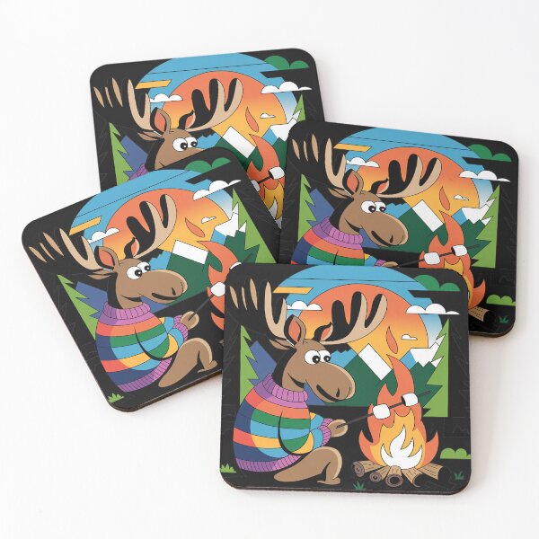 Item preview, Funny Moose Roasting Marshmallows Camping designed and sold by Nature's Fancy.