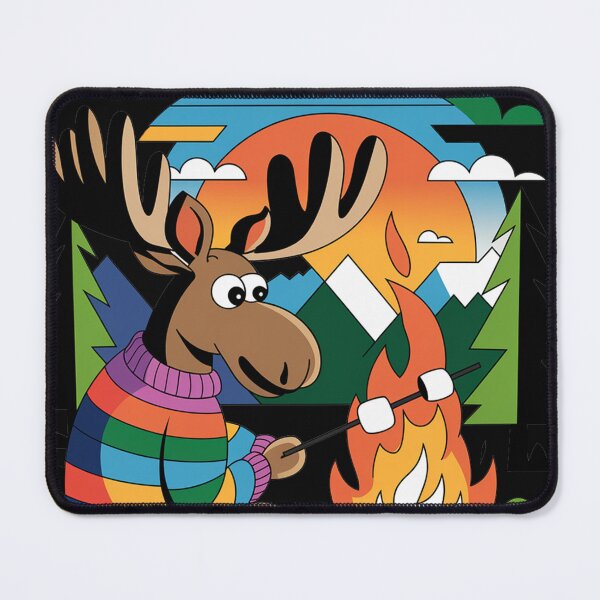 Item preview, Funny Moose Roasting Marshmallows Camping designed and sold by Nature's Fancy.