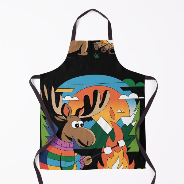 Item preview, Funny Moose Roasting Marshmallows Camping designed and sold by Nature's Fancy.