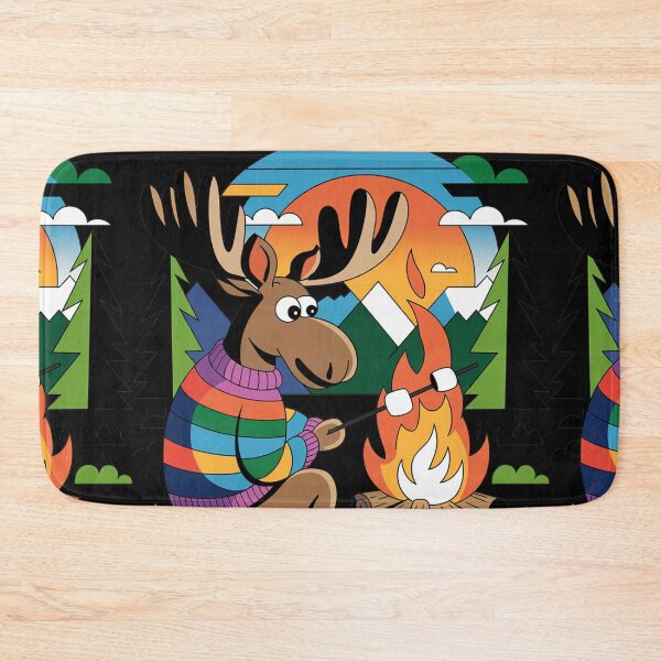 Item preview, Funny Moose Roasting Marshmallows Camping designed and sold by Nature's Fancy.