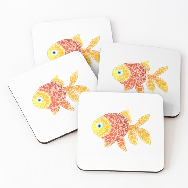 Item preview, Goldilocks the Goldfish Dot Art designed and sold by Cardiff Creative.
