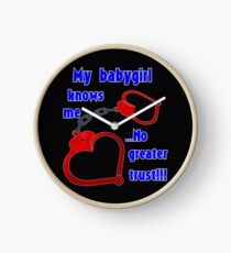 My babygirl knows me. No greater trust!!! Clock