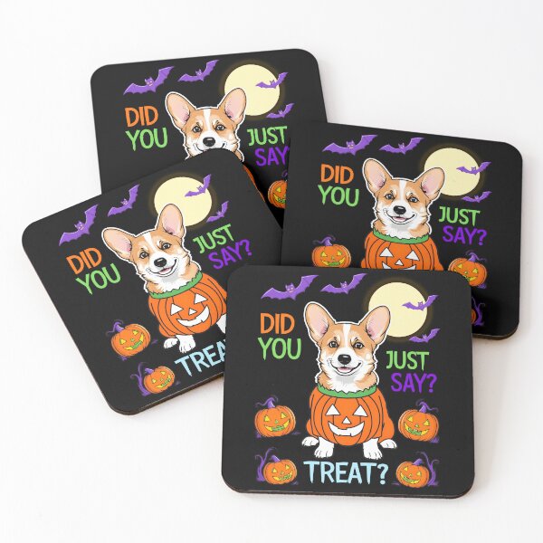 Item preview, Corgi Halloween Fun - Did You Just Say Treat? - Halloween Design for Corgi Lovers designed and sold by brindled.