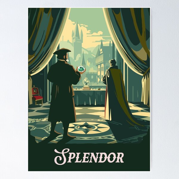 Item preview, SPLENDOR - Inspired Poster / Retro Board Game Poster / Wall Art Print / Fantasy, Board Game, RPG, DnD / Home Decor Gift Idea  designed and sold by RoleplayRealm.