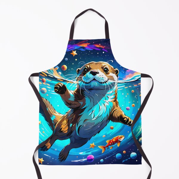 Item preview, Otter in Cosmic Lake, Ai Generated Art designed and sold by ACC .