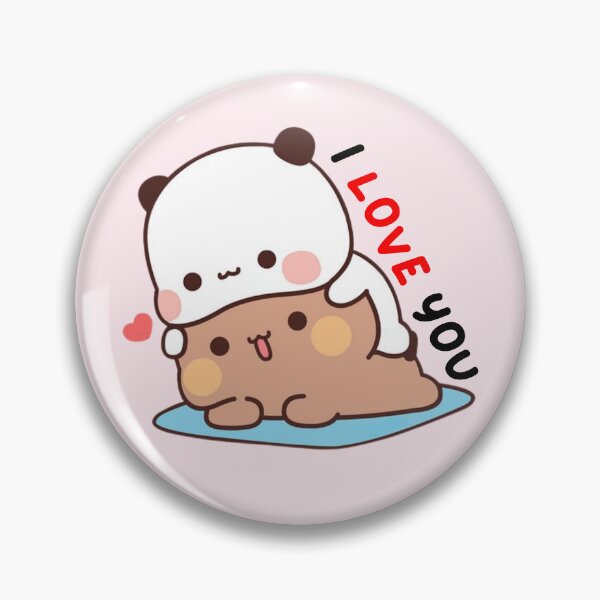 Item preview, I LOVE YOU Bear and Panda Bubu Dudu Pillow 2025 designed and sold by BrightStreets.