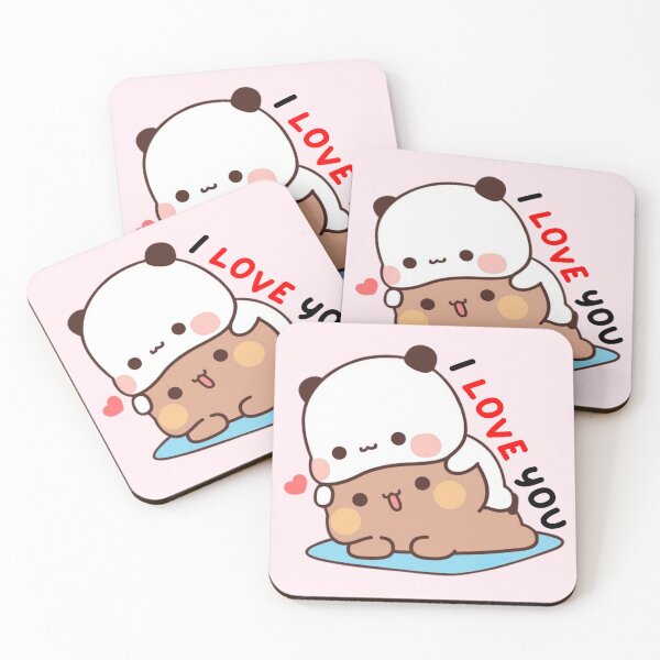 Item preview, I LOVE YOU Bear and Panda Bubu Dudu Pillow 2025 designed and sold by BrightStreets.