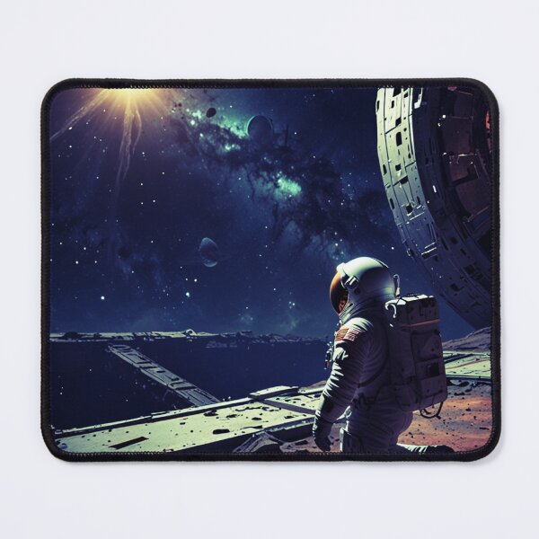 Item preview, Astronaut Exploring Futuristic Space Station in Deep Space designed and sold by Tom-Riley.
