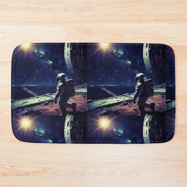 Item preview, Astronaut Exploring Futuristic Space Station in Deep Space designed and sold by Tom-Riley.