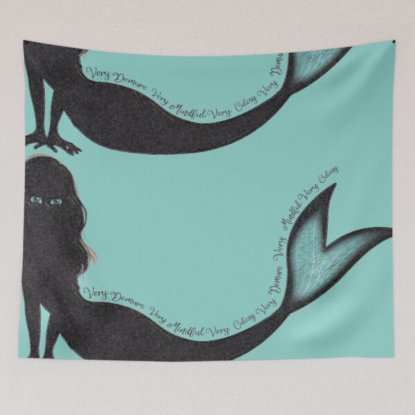 Item preview, Very Demure Very Mindful mermaid designed and sold by Hen-C-Art.