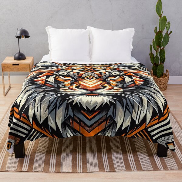 Item preview, Fierce Tiger in Abstract Geometric Patterns designed and sold by FAONIM.