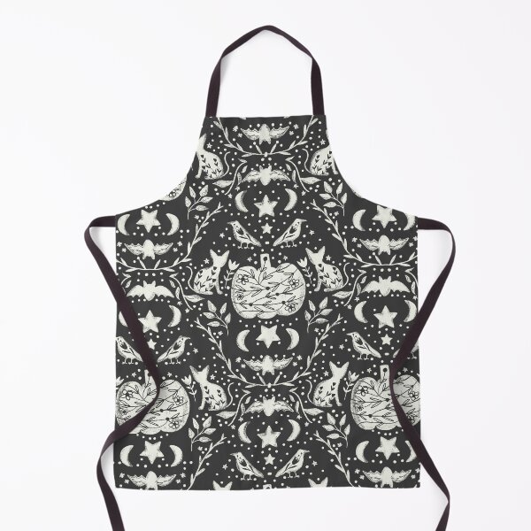 Item preview, Cottage Halloween Black Cat Floral Damask Black designed and sold by susycosta.