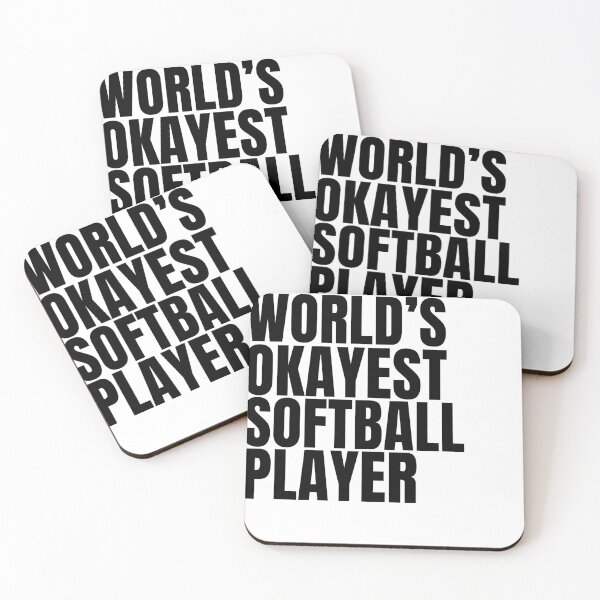 Item preview, World's Okayest Softball Player - Black designed and sold by Cutsandsparks.