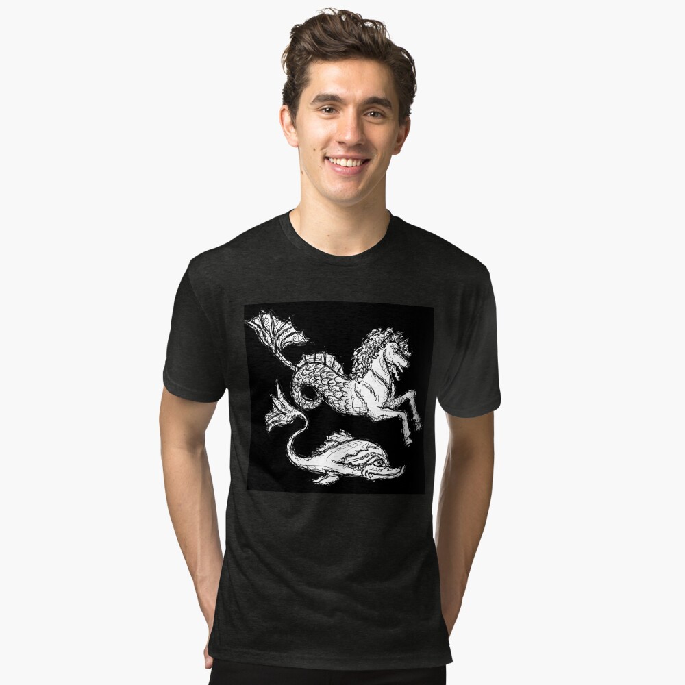 Vista previa del artículo con la obra «Camiseta de tejido mixto», diseñado y vendido por VintageManiac.