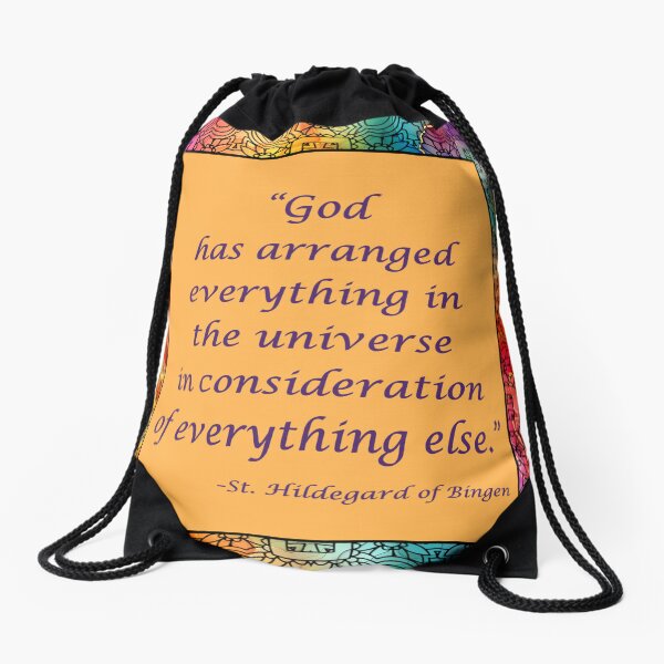 Vista previa del artículo con la obra «Frases de Santa Hildegarda de Bingen para bolsos», diseñado y vendido por HippieLivysShop.