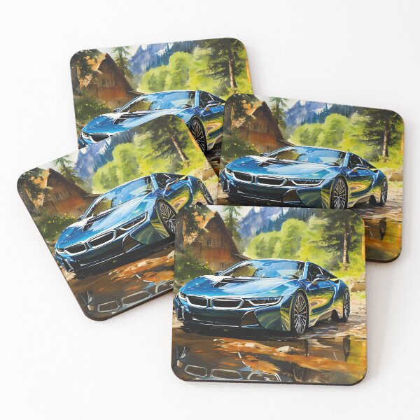 Item preview, Watercolor Dream Electric Supercar In Forest designed and sold by RevUpDesign.