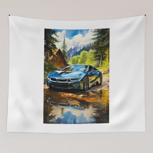 Item preview, Watercolor Dream Electric Supercar In Forest designed and sold by RevUpDesign.