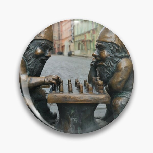 Item preview, Thinking of Wroclaw - Gnomes Playing Chess designed and sold by Purrfecta.