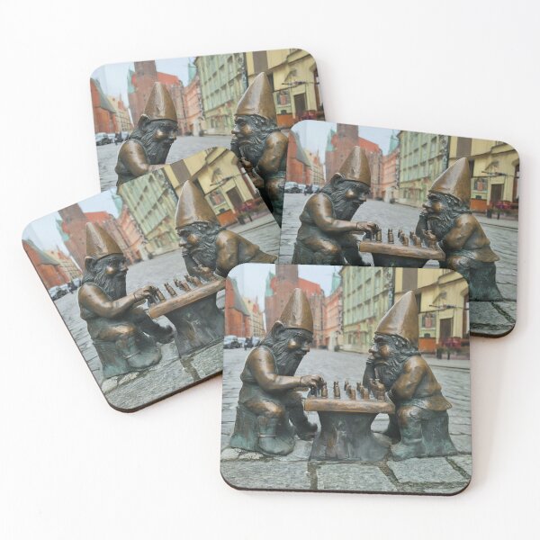 Item preview, Thinking of Wroclaw - Gnomes Playing Chess designed and sold by Purrfecta.