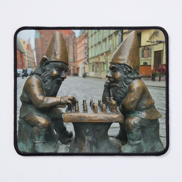 Item preview, Thinking of Wroclaw - Gnomes Playing Chess designed and sold by Purrfecta.