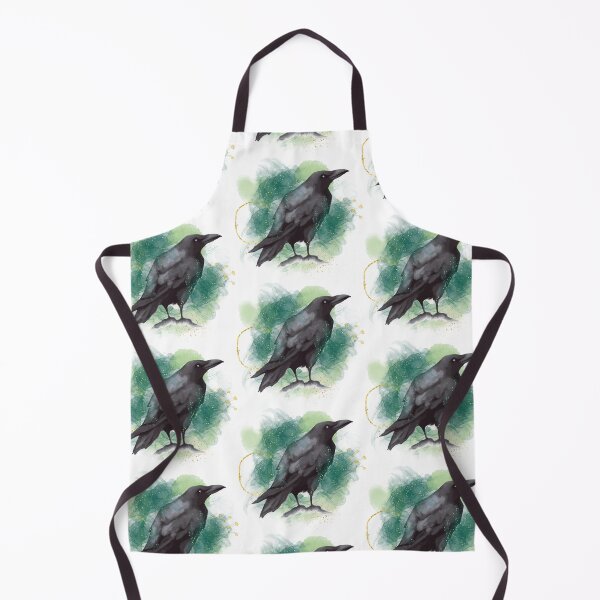 Item preview, Witchy Mystical Crow Raven Green and Gold designed and sold by WildWoodlandWitch.