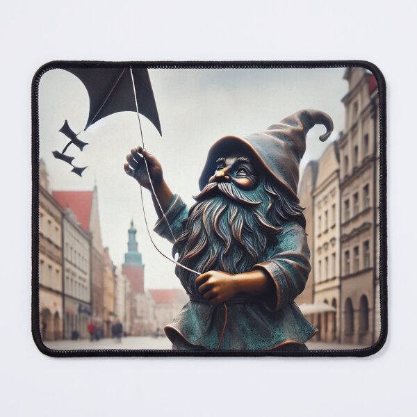 Item preview, Thinking of Wroclaw - Gnome Flying a Kite designed and sold by Purrfecta.
