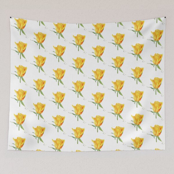 Item preview, yellow rose in watercolor designed and sold by AquarelJanine.