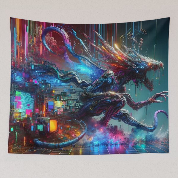 Item preview, Glitching Creature Emerging from TV Screen designed and sold by koreatvtea.