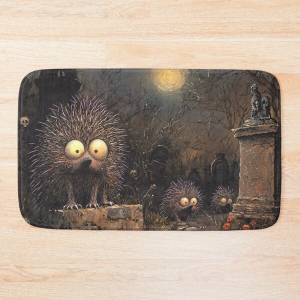Item preview, Vintage Washed Hedgehogs in a Haunted Garden - Halloween Core Tapestry designed and sold by Matt's Artificial Nature.