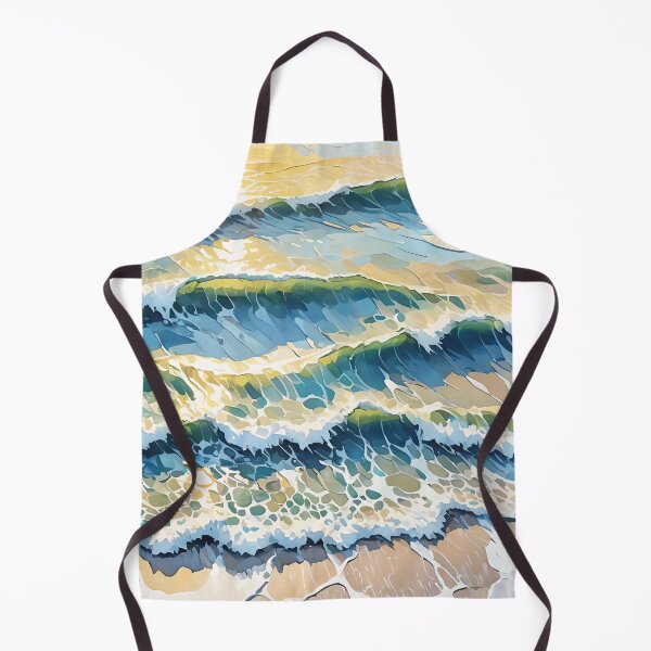 Item preview, Ocean Sea Beach Green Blue Yellow Design 345 designed and sold by artbylucie.