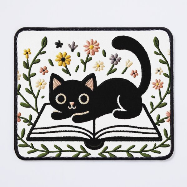 Item preview, Playful Cat and Blossoming Book designed and sold by FreshInkTees.