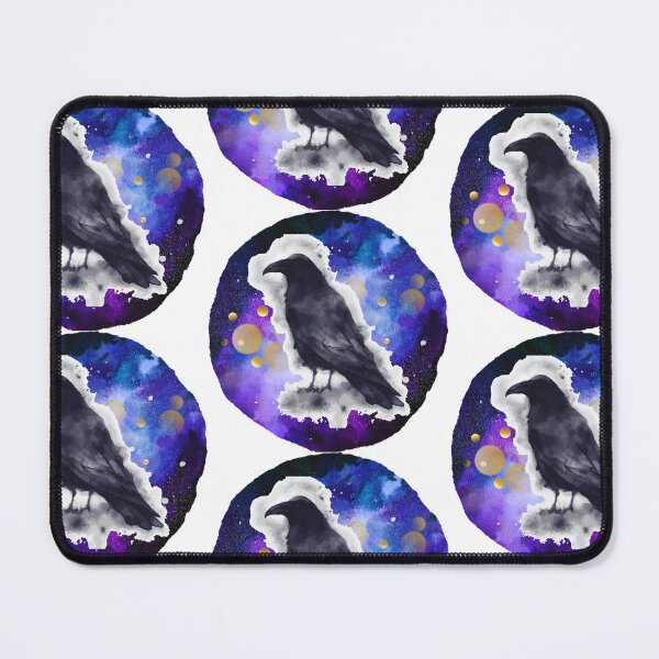 Item preview, Witchy Mystical Crow Raven Galactic Night Sky designed and sold by WildWoodlandWitch.