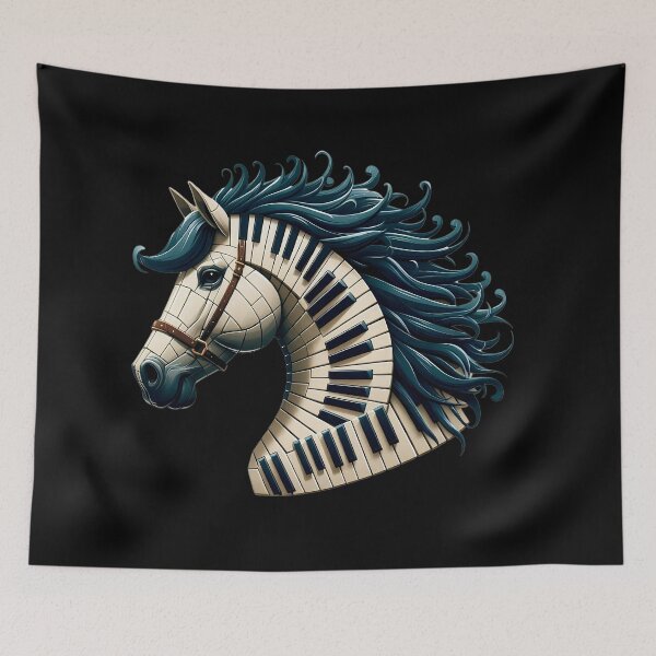 Item preview, Horse Harmony: Ivory Piano Pony designed and sold by jglobal360.