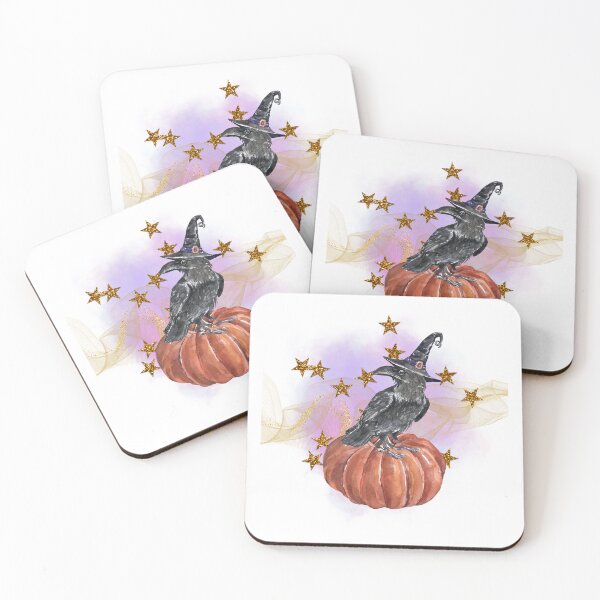 Item preview, Witchy Mystical Pumpkin and Crow Raven Autumn Fall designed and sold by WildWoodlandWitch.