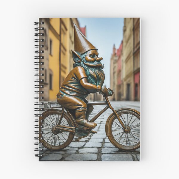 Item preview, Thinking of Wroclaw - Gnome Riding Bicycle designed and sold by Purrfecta.