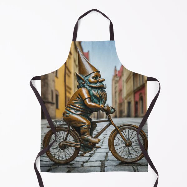 Item preview, Thinking of Wroclaw - Gnome Riding Bicycle designed and sold by Purrfecta.