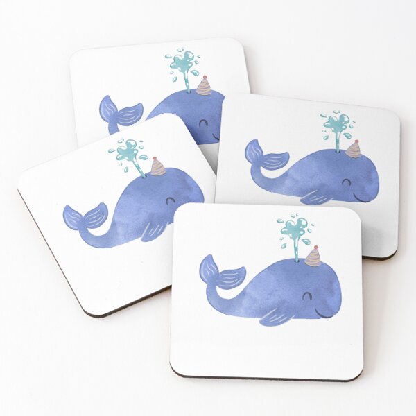 Item preview, Cute kawaii smiling ocean whale designed and sold by The Art Vibe.