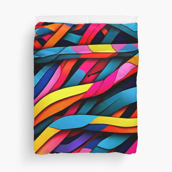 Item preview, Bright, colorful ropes intertwined in geometric patterns for a bold design designed and sold by Tchoice.