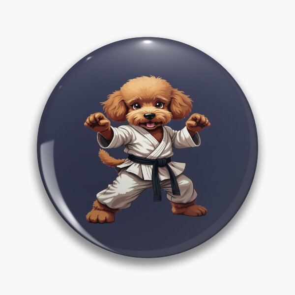 Aperçu de l'œuvre Illustration d'un adorable chiot de karaté en kimono d'arts martiaux créée et vendue par InkredibleZ.