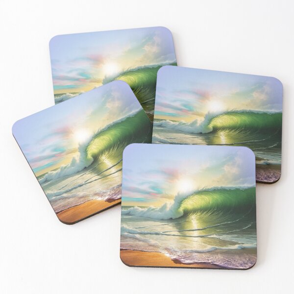 Item preview, Sunlit Ocean Wave designed and sold by Sanctum Icons.