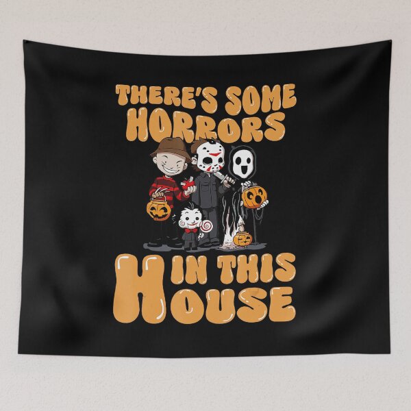 Item preview, Retro There's Some Horror In This House Characters Halloween  designed and sold by SavannalCronam.