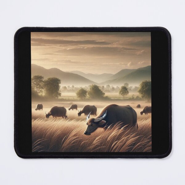 Item preview, Serenity in the Fields: Buffalo Grazing in Peaceful Harmony designed and sold by Meta2Physical.