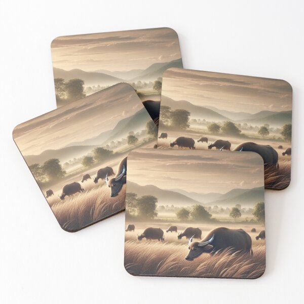 Item preview, Serenity in the Fields: Buffalo Grazing in Peaceful Harmony designed and sold by Meta2Physical.